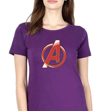 Load image into Gallery viewer, Avengers T-Shirt for Women-XS(32 Inches)-Purple-Ektarfa.online
