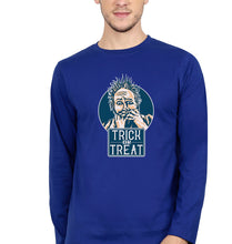 Load image into Gallery viewer, Trick or Treat Full Sleeves T-Shirt for Men-S(38 Inches)-Royal Blue-Ektarfa.online
