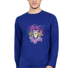Load image into Gallery viewer, Psychedelic Lion Full Sleeves T-Shirt for Men-royal blue-Ektarfa.online

