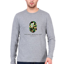 Load image into Gallery viewer, A Bathing Ape Full Sleeves T-Shirt for Men-Grey Melange-Ektarfa.online
