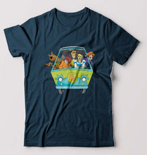 Load image into Gallery viewer, Scooby Doo T-Shirt for Men-S(38 Inches)-Petrol Blue-Ektarfa.online
