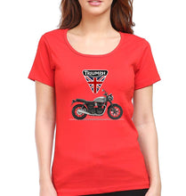 Load image into Gallery viewer, Triumph Motorcycles T-Shirt for Women-XS(32 Inches)-Red-Ektarfa.online
