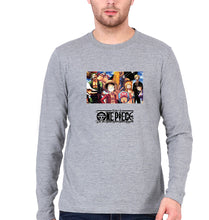 Load image into Gallery viewer, One Piece Full Sleeves T-Shirt for Men-Grey Melange-Ektarfa.online
