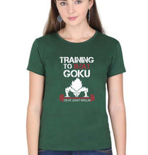 Load image into Gallery viewer, Goku Gym T-Shirt for Women-XS(32 Inches)-Dark Green-Ektarfa.online
