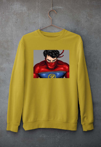 Minnal Murali Unisex Sweatshirt for Men/Women-Mustard Yellow-Ektarfa.online