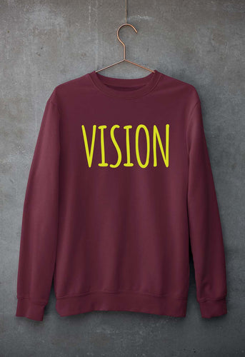 Vision Unisex Sweatshirt for Men/Women-Maroon-Ektarfa.online