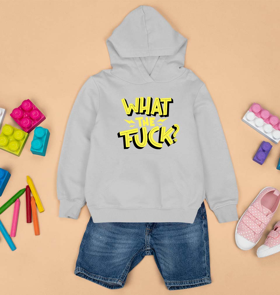 What The Fuck Kids Hoodie for Boy/Girl-0-1 Year(22 Inches)-Grey-Ektarfa.online