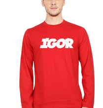 Load image into Gallery viewer, Igor Full Sleeves T-Shirt for Men-Red-Ektarfa.online
