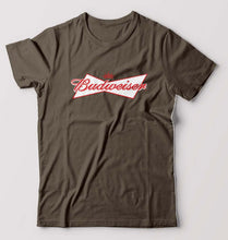 Load image into Gallery viewer, Budweiser T-Shirt for Men-S(38 Inches)-Olive Green-Ektarfa.online
