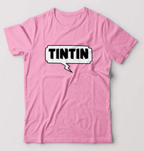 Load image into Gallery viewer, Tintin T-Shirt for Men-S(38 Inches)-Light Baby Pink-Ektarfa.online
