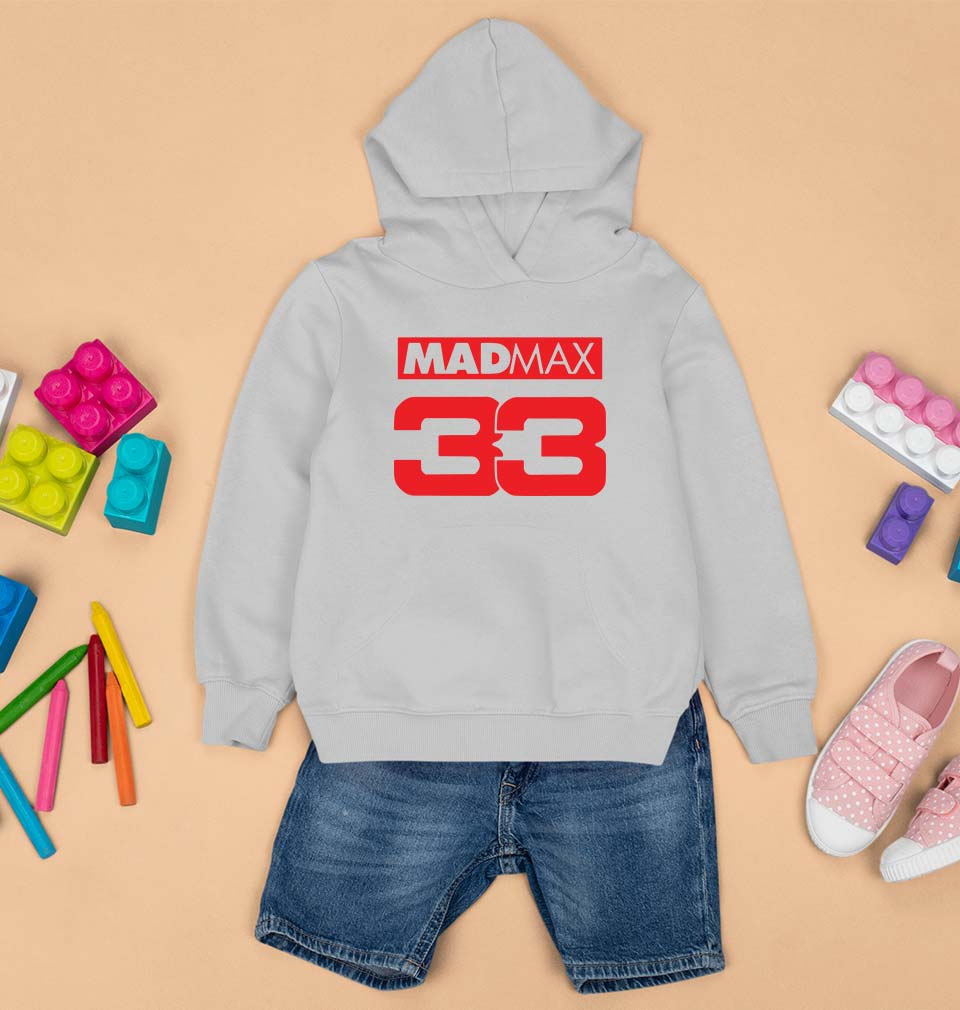 Max Verstappen Kids Hoodie for Boy/Girl-0-1 Year(22 Inches)-Grey-Ektarfa.online