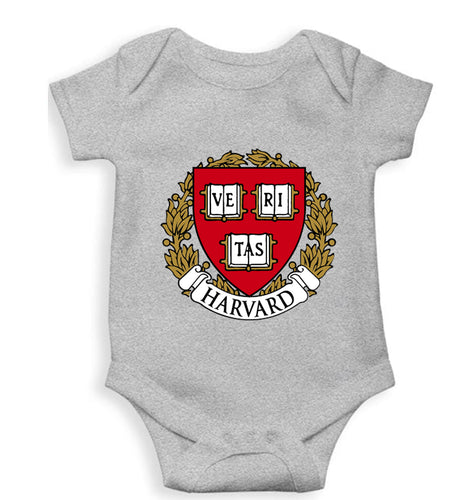 Harvard University Kids Romper For Baby Boy/Girl-0-5 Months(18 Inches)-Grey-Ektarfa.online