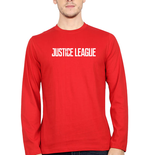 Justice League Full Sleeves T-Shirt for Men-Red-Ektarfa.online