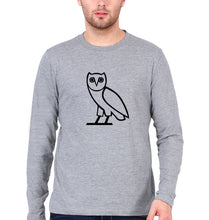 Load image into Gallery viewer, Ovo Full Sleeves T-Shirt for Men-Grey Melange-Ektarfa.online
