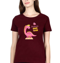 Load image into Gallery viewer, Dinosaur T-Shirt for Women-XS(32 Inches)-Maroon-Ektarfa.online
