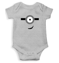 Load image into Gallery viewer, Minion Smile Kids Romper For Baby Boy/Girl-0-5 Months(18 Inches)-Grey-Ektarfa.online
