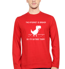 Load image into Gallery viewer, Internet Funny Full Sleeves T-Shirt for Men-Red-Ektarfa.online
