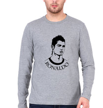 Load image into Gallery viewer, Cristiano Ronaldo CR7 Full Sleeves T-Shirt for Men-Grey Melange-Ektarfa.online
