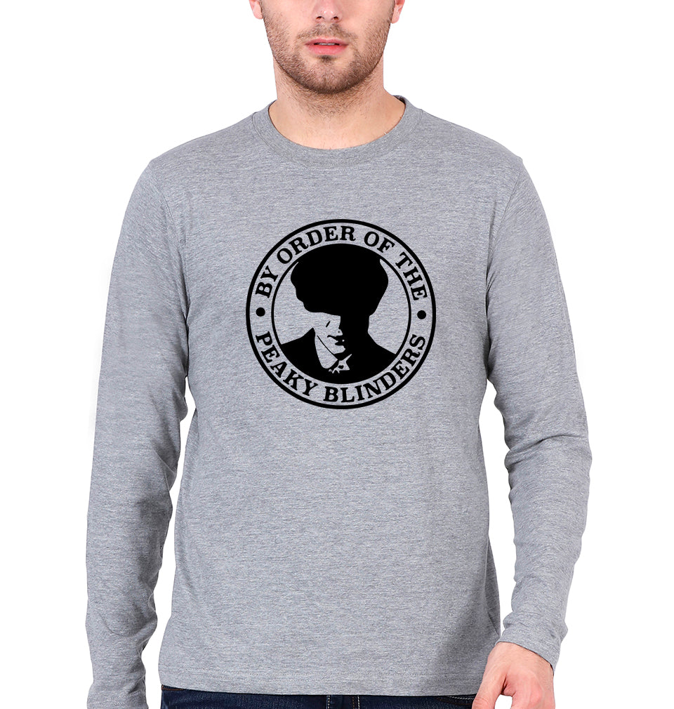 Peaky Blinders Full Sleeves T-Shirt for Men-Grey Melange-Ektarfa.online