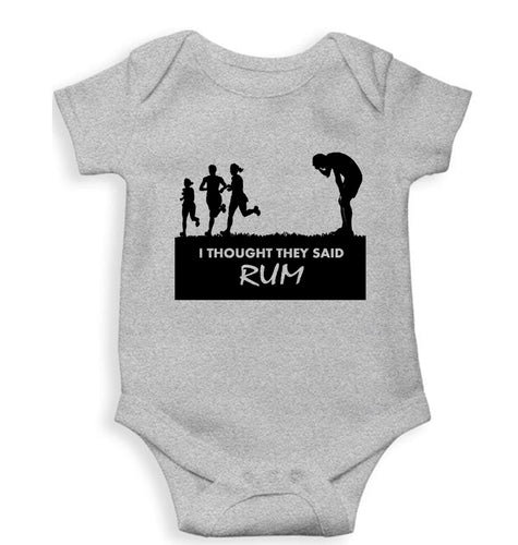 Rum Funny Kids Romper For Baby Boy/Girl-Grey-Ektarfa.online