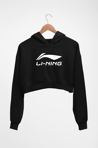 Li-Ning Crop HOODIE FOR WOMEN-Black-Ektarfa.online
