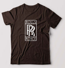 Load image into Gallery viewer, Rolls Royce T-Shirt for Men-S(38 Inches)-Coffee Brown-Ektarfa.online
