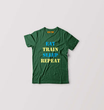 Load image into Gallery viewer, Gym Kids T-Shirt for Boy/Girl-0-1 Year(20 Inches)-Dark Green-Ektarfa.online
