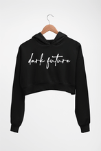 Load image into Gallery viewer, Dark Future Crop HOODIE FOR WOMEN-Black-Ektarfa.online
