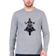 Load image into Gallery viewer, Biker Full Sleeves T-Shirt for Men-Grey Melange-Ektarfa.online
