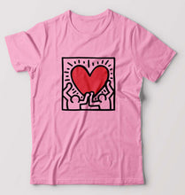 Load image into Gallery viewer, Keith Haring T-Shirt for Men-S(38 Inches)-Light Baby Pink-Ektarfa.online
