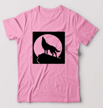 Load image into Gallery viewer, Wolf T-Shirt for Men-S(38 Inches)-Light Baby Pink-Ektarfa.online
