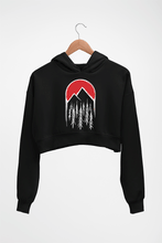 Load image into Gallery viewer, Twin Peaks Crop HOODIE FOR WOMEN-Black-Ektarfa.online
