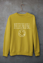 Load image into Gallery viewer, Nirvana Unisex Sweatshirt for Men/Women-S(40 Inches)-Mustard Yellow-Ektarfa.online
