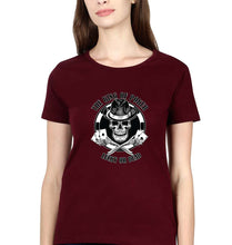 Load image into Gallery viewer, Poker T-Shirt for Women-XS(32 Inches)-Maroon-Ektarfa.online
