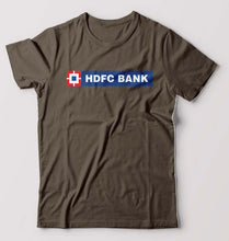 Load image into Gallery viewer, HDFC Bank T-Shirt for Men-S(38 Inches)-Olive Green-Ektarfa.online

