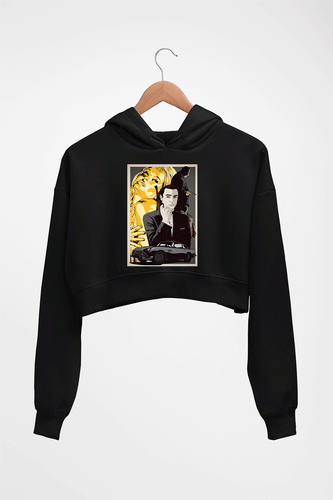 James Bond 007 Crop HOODIE FOR WOMEN-Black-Ektarfa.online