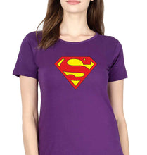 Load image into Gallery viewer, Superman T-Shirt for Women-XS(32 Inches)-Purple-Ektarfa.online
