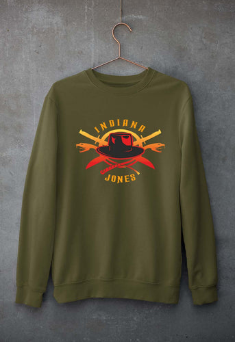 Indiana Jones Unisex Sweatshirt for Men/Women-Olive Green-Ektarfa.online