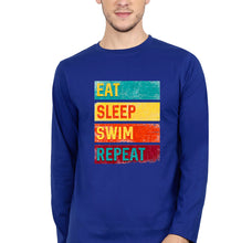 Load image into Gallery viewer, Swimming Full Sleeves T-Shirt for Men-Royal blue-Ektarfa.online
