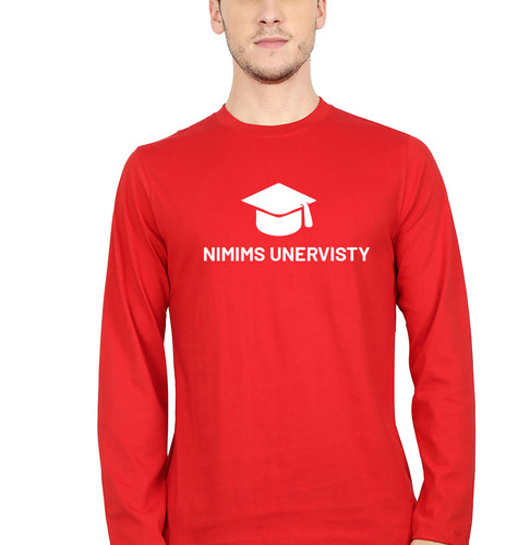 NMIMS Full Sleeves T-Shirt for Men-Red-Ektarfa.online
