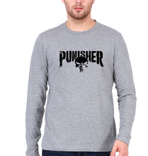 Load image into Gallery viewer, Punisher Full Sleeves T-Shirt for Men-Grey-Ektarfa.online
