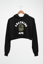 Load image into Gallery viewer, A Bathing Ape Crop HOODIE FOR WOMEN-Black-Ektarfa.online
