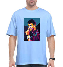 Load image into Gallery viewer, Novak Djokovic Tennis Oversized T-Shirt for Men-Baby Blue-Ektarfa.online
