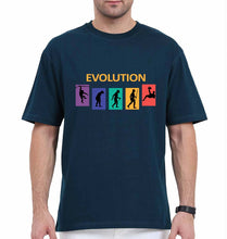 Load image into Gallery viewer, Evolution Football Oversized T-Shirt for Men-Petrol Blue-Ektarfa.online
