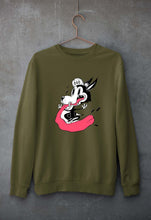 Load image into Gallery viewer, Funny Wolf Unisex Sweatshirt for Men/Women-S(40 Inches)-Olive Green-Ektarfa.online
