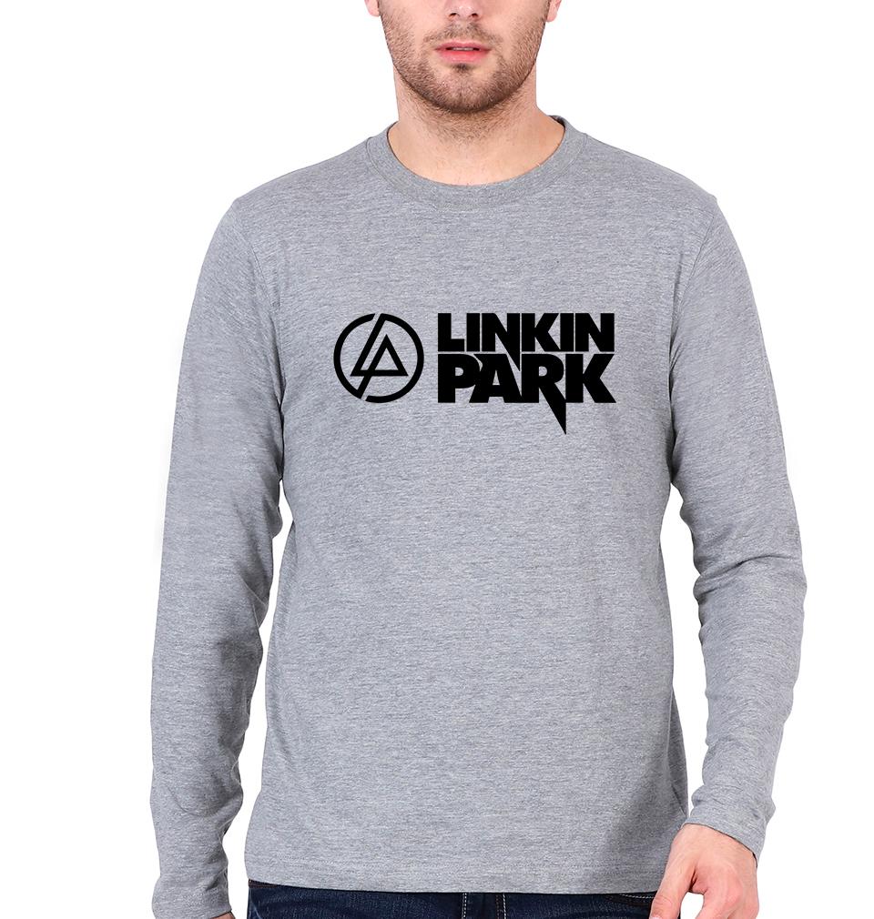 Linkin Park Full Sleeves T-Shirt for Men-S(38 Inches)-Grey Melange-Ektarfa.online