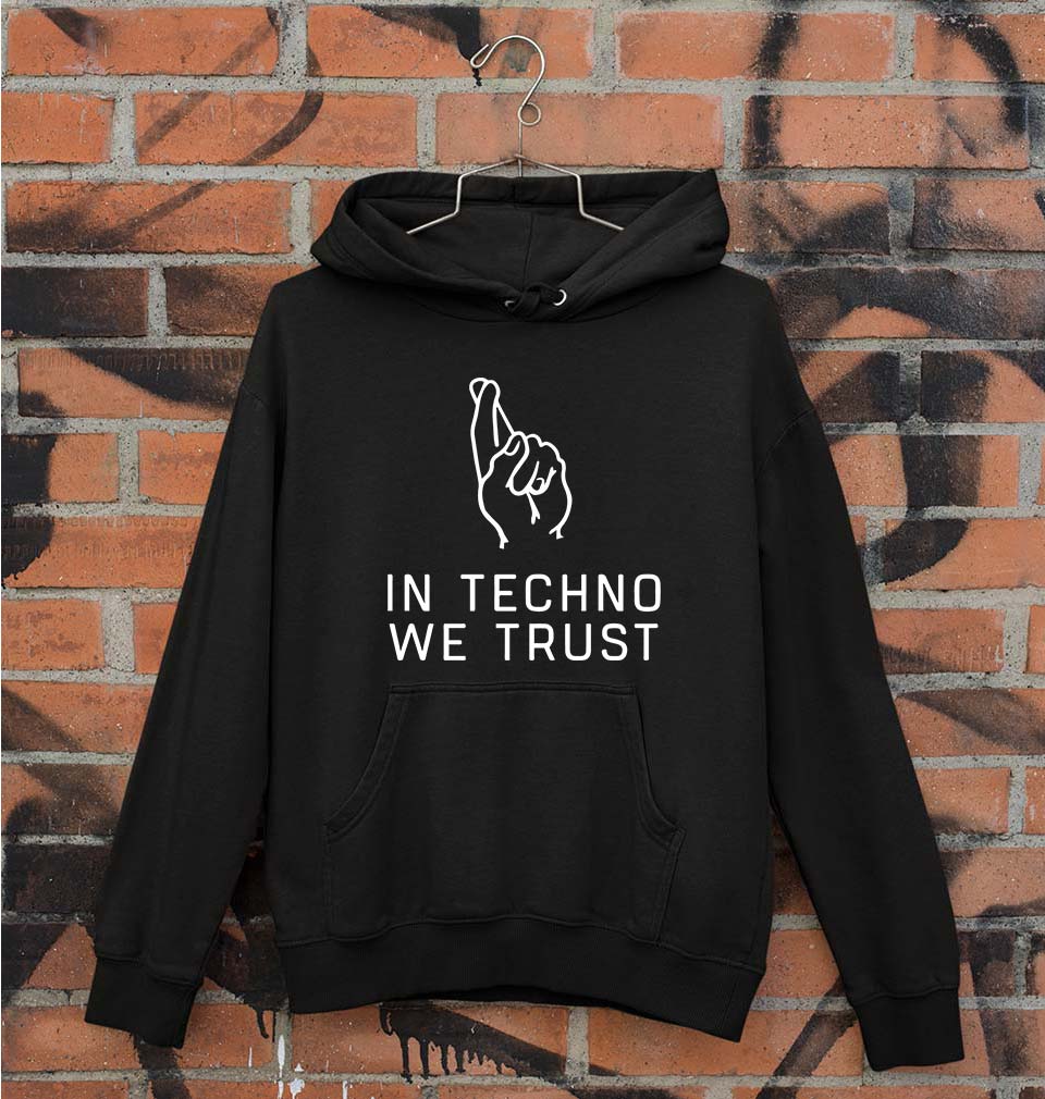Techno Unisex Hoodie for Men/Women-Black-Ektarfa.online