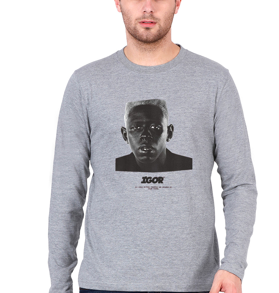 Igor Full Sleeves T-Shirt for Men-Grey Melange-Ektarfa.online