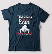 Load image into Gallery viewer, Goku Gym T-Shirt for Men-S(38 Inches)-Petrol Blue-Ektarfa.online
