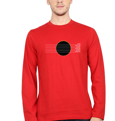 Bob Dylan Full Sleeves T-Shirt for Men-Red-Ektarfa.online